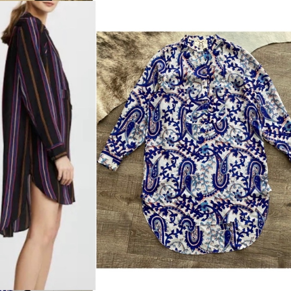 Figue Paisley Silk Tunic Top